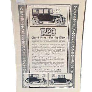 Vintage 1922 REO Closed REOs For The Elect Ad Advertisement